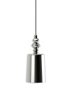 Lampa wisząca wewnętrzna ALIBAGLASS Ø18 cm polerowany chrom - LED E27 1x18W 220-240V IP20 - KARMAN
