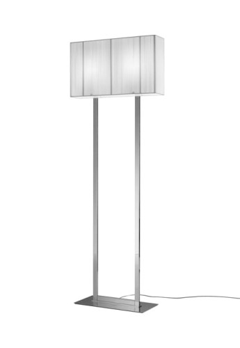 Lampa podłogowa CLAVIUS PT biały-chrom - E27 LED 2x13W 220-240V AC IP20 - AXOLIGHT
