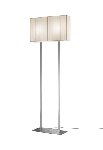 Lampa podłogowa CLAVIUS PT piaskowy-chrom - E27 LED 2x13W 220-240V AC IP20 - AXOLIGHT