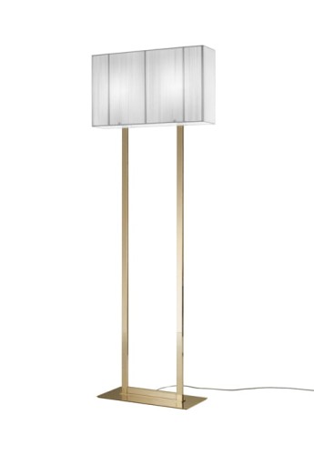 Lampa podłogowa CLAVIUS PT biały-złoty - E27 LED 2x13W 220-240V AC IP20 - AXOLIGHT