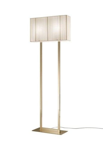 Lampa podłogowa CLAVIUS PT piaskowy-złoty - E27 LED 2x13W 220-240V AC IP20 - AXOLIGHT