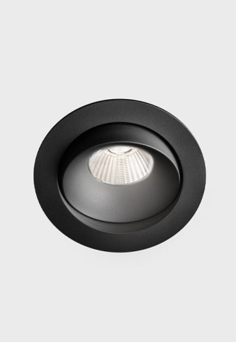 Oprawa sufitowa wpuszczana LUXO TILT czarny-czarny - LED 12W 4000K 880lm 38º 220-240V 300 mA Push IP32 - KOHL Light