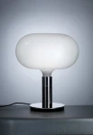 Lampa stołowa AM1N chrom-białe szkło - E27 150W 230V IP20 - NEMO