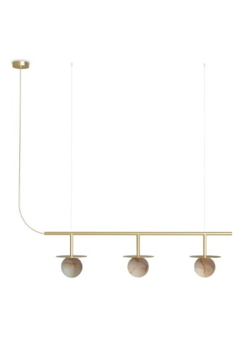 Lampa wisząca wewnętrzna ROYAL CHANDELIER X3 mosiężno-alabastrowa - 3xG9 220-240V IP20 - ROBIN