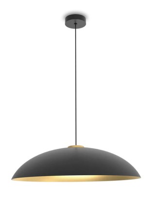Lampa wisząca wewnętrzna REBECA matowa czerń-złoty - E27 220-240V IP20 - ROBIN