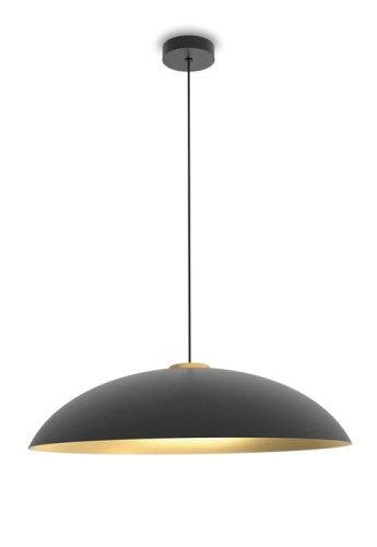 Lampa wisząca wewnętrzna REBECA matowa czerń-złoty - E27 220-240V IP20 - ROBIN