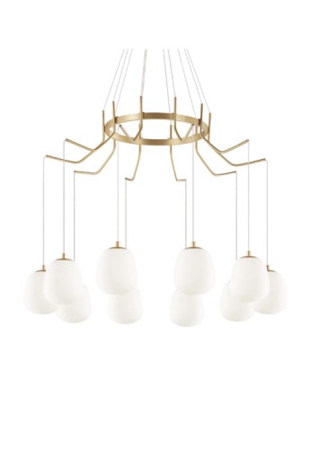 Lampa wisząca KAROUSEL SP10 mosiądz - G9 max 10x15W 220-240V AC IP20