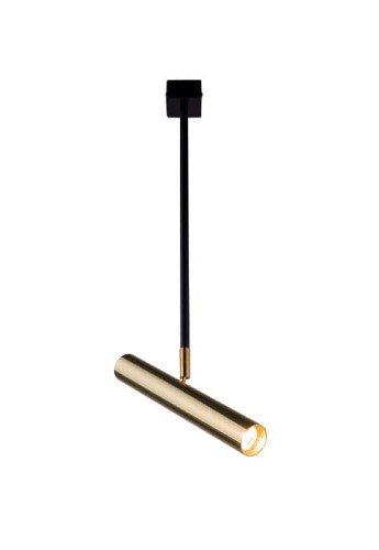 Lampa sufitowa natynkowa czarna z mosiężnym kloszem AKADI R2 - 1xGU10 max 4W LED 220-230V IP20