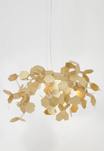 Lampa wisząca wewnętrzna ANDROMEDA mosiądz satynowany - E27 105W 230V IP20 90x60 cm - ZAVA