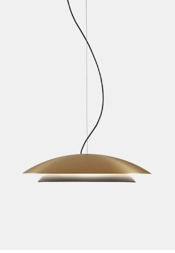 Lampa wisząca wewnętrzna NOWAY BIG - LED 24.5W SW 2700-3000-4000K 813lm PHASE CUT Matowe złoto - LEDS C4