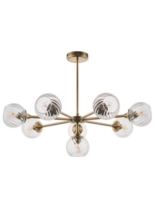 Lampa sufitowa wewnętrzna ALLEGRA 8LT antyczny mosiądz - 8x7W E14 LED 220-240V IP20