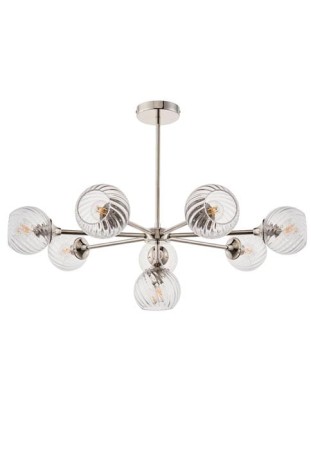 Lampa sufitowa wewnętrzna ALLEGRA 8LT jasny nikiel - 8x7W E14 LED 220-240V IP20