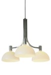 Lampa wisząca AS43C chrom-białe szkło - 3x70W E27 230V IP20 - NEMO