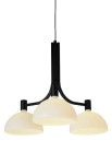 Lampa wisząca AS43C czarny-białe szkło - 3x70W E27 230V IP20 - NEMO
