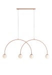 Lampa wisząca UNA 4 CORAL L - 4xE14 230V 50 Hz IP20