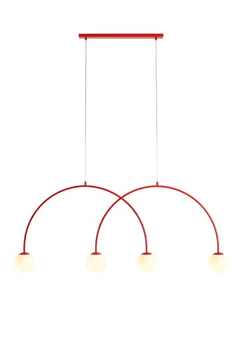 Lampa wisząca UNA 4 RED CHILLI L - 4xE14 230V 50 Hz IP20