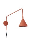 Lampa ścienna NOX ochra czerwona - E14 10W 230V IP20