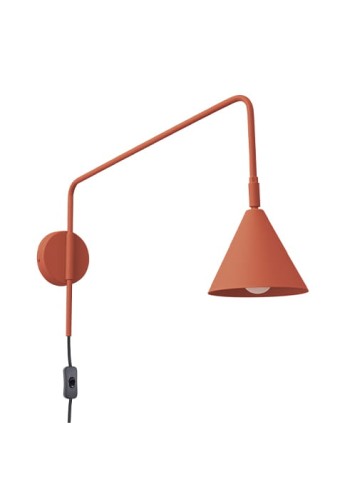 Lampa ścienna NOX ochra czerwona - E14 10W 230V IP20