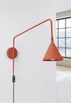 Lampa ścienna NOX ochra czerwona - E14 10W 230V IP20