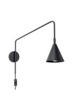 Lampa ścienna NOX czarna - E14 10W 230V IP20