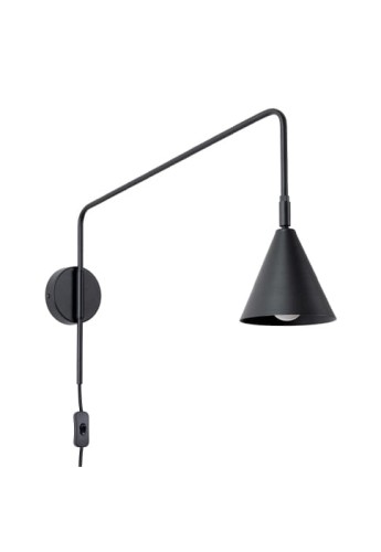 Lampa ścienna NOX czarna - E14 10W 230V IP20