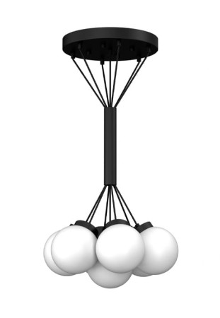 Lampa wisząca iO mini 7 czarna - 7x8W E14 LED 220-230V IP20