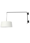 Lampa ścienna wewnętrzna RAISA matowy czarny - E27 220-240V IP20 - ROBIN