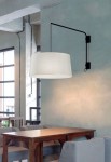 Lampa ścienna wewnętrzna RAISA matowy czarny - E27 220-240V IP20 - ROBIN