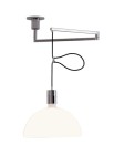 Lampa wisząca AS41C chrom-białe szkło - 250W E27 230V IP20 - NEMO