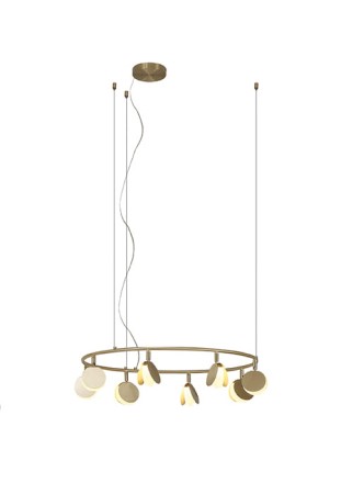 Lampa wisząca SHELL złoty - 40W LED 3000K 2120lm 230V IP20 - MANTRA 