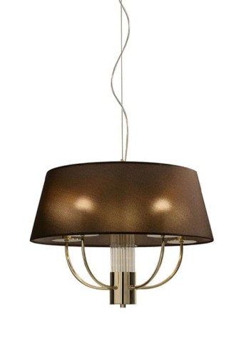 Lampa wisząca wewnętrzna CURL błyszczący mosiądz - 10W E14 220-240V IP20 - MM Lampadari