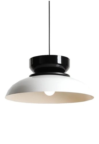 Lampa wisząca ALDO WHITE GLOSS + BLACK GLOSS - E27 LED 15W 230V 50 Hz IP20