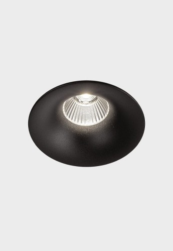 Oprawa sufitowa wpuszczana LUXO Ø120 mm czarny - LED 20W 3000K 1890lm 38º 220-240V 500 mA Push IP32 - KOHL Light