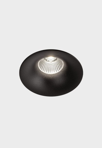 Oprawa sufitowa wpuszczana LUXO Ø100 mm czarny - LED 12W 3000K 1100lm 38º 220-240V 300 mA Push IP32 - KOHL Light