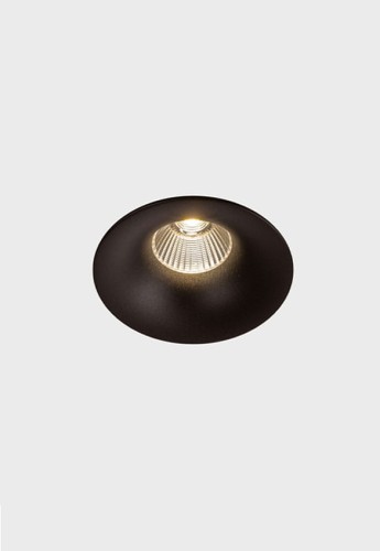 Oprawa sufitowa wpuszczana LUXO Ø85 mm czarny - LED 8W 3000K 800lm 38º 220-240V 200 mA Push IP32 - KOHL Light