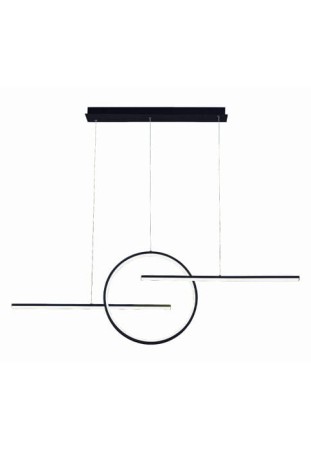 Lampa wisząca KITESURF czarny - 50W LED 3000K 4000lm 230V IP20 - MANTRA