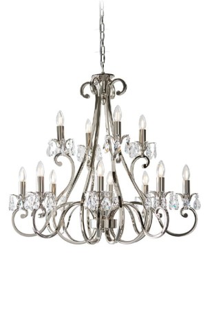 Lampa wisząca OKSANA 12LT nikiel - 12x6W E14 230V IP20 - Interiors1900