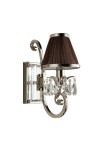 Lampa ścienna OKSANA nikiel-czekoladowy klosz - 40W E14 230V IP20 - Interiors1900