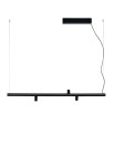 Lampa wisząca z rozetą natynkową MORSE T-3915S black-black - LED 3x6,2W 2700K 3x725lm 350 mA 230V IP20 - ESTILUZ