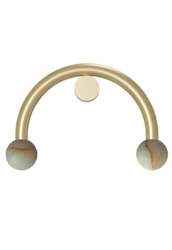 Lampa ścienna wewnętrzna RIGOBERTA DIRECT CURVET złoty-alabaster - 2xG9 220-240V IP20 - ROBIN