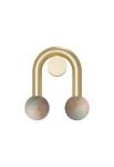Lampa ścienna wewnętrzna RIGOBERTA DIRECT SUPER-CURVET złoty-alabaster - 2xG9 220-240V IP20 - ROBIN