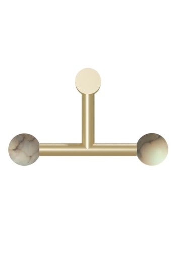 Lampa ścienna wewnętrzna RIGOBERTA DIRECT TRIO złoty-alabaster - 2xG9 220-240V IP20 - ROBIN