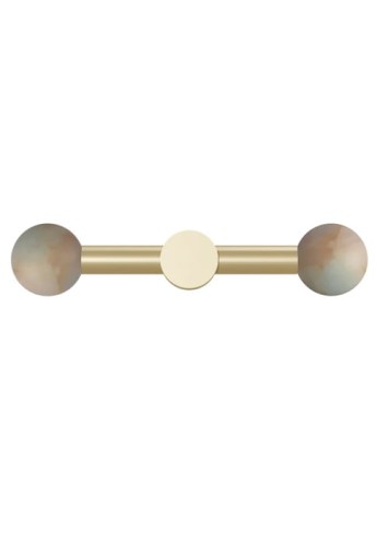 Lampa ścienna wewnętrzna RIGOBERTA DIRECT DUO złoty-alabaster - 2xG9 220-240V IP20 - ROBIN
