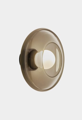 Kinkiety wewnętrzny TRIP GLASS bursztynowy - E14 9W 207lm 100-240V IP20 - LEDS C4