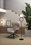 Lampa podłogowa wewnętrzna SPHERE P-243 black - E27 LED 220-240V IP20 - PUJOL
