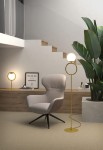 Lampa podłogowa wewnętrzna SPHERE P-243 gold - E27 LED 220-240V IP20 - PUJOL