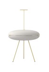 Lampa podłogowa LUNA ORIZZONTALE TLU400-1365 satin brass-satin white plastic - 3xLED max 8W E27 220V IP20 - TATO