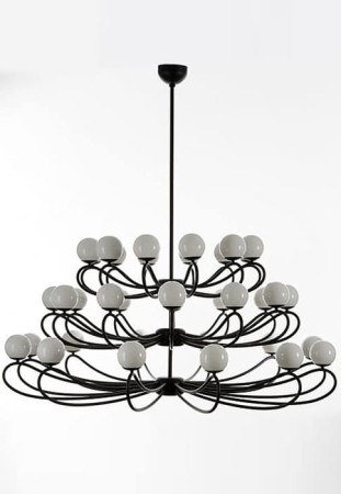 Lampa wisząca wewnętrzna PAPILLON matowa czerń - 36x5W G9 220-240V IP20 - MM Lampadari