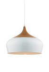 Lampa wisząca GAUCHO 1 biała - 60W E27 230V IP20 - där lighting