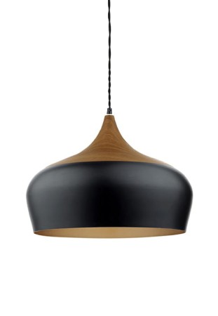 Lampa wisząca GAUCHO 1 matowy czarny - 60W E27 230V IP20 - där lighting